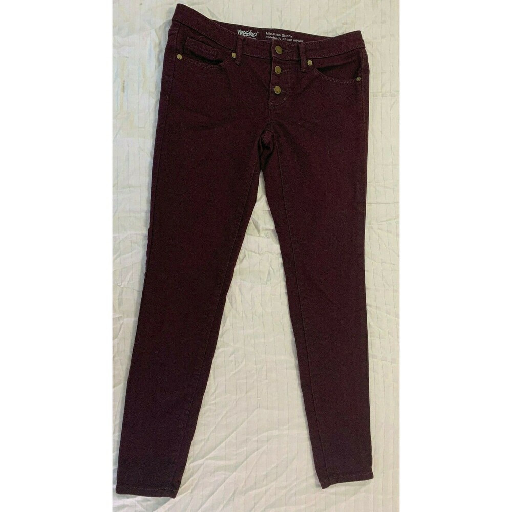 MOSSIMO WOMENS MID RISE SUPER STRETCH JEANS SKINNY PANTS SIZE 2